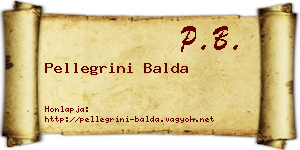 Pellegrini Balda névjegykártya